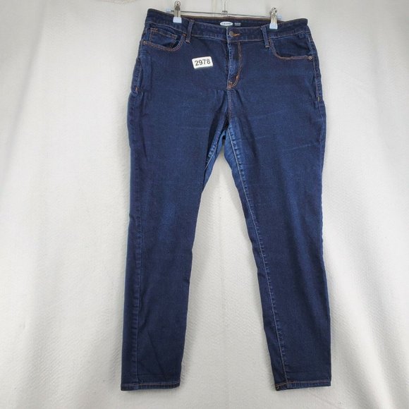 Old Navy Rockstar Jeans Women's Super Skinny Fit Tapered Leg Denim Blue 14 Short - Picture 9 of 9